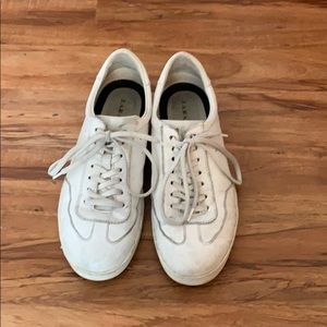 Women’s white leather shoes